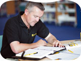  Image of an AA trainee instructor studying