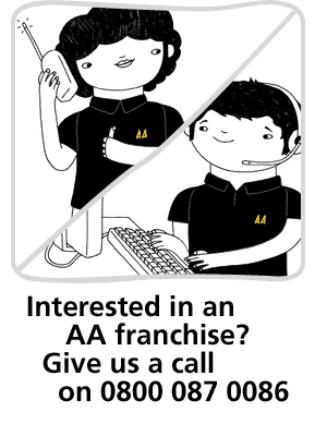 Interested in an AA franchise? Give us a call on 0800 087 0086