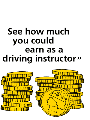 Image of coins - see how much you could earn as a driving instructor