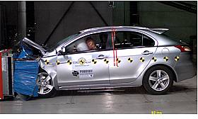 Mitsubishi Lancer crash test picture