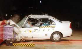 Mitsubishi Lancer crash test picture