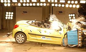Peugeot 207 CC crash test picture