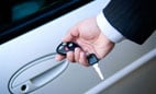 Hand with car key