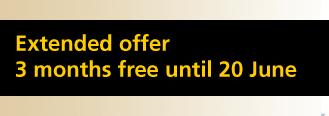 Extended offer. 3 months free until 20 June