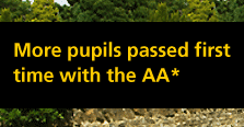 More pupils past first time with the AA. Book online now More pupils past first time with the AA. Book online now