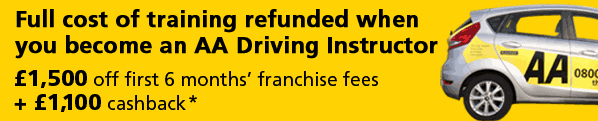 Full cost of training refunded when you become an AA Driving Instructor