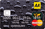 New-style AA credit card (Image: new-style black AA MasterCard)