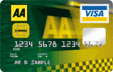 Old-style AA Visa credit card (Image: old-style green and yellow AA Visa card)