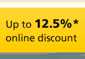 Up to 12.5%* online discount. Get a car insurance quote