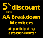 Discount for AA Breakdown Members