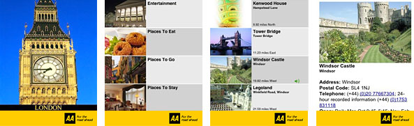 Screenshots of AA London for iPhone