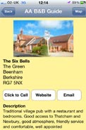 AA Bed & Breakfasts app detailed screenshot