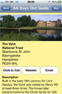 AA Days Out app detailed screenshot