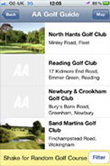 AA Golf Guide app detailed screenshot