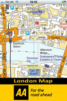 AA London Map app screenshot