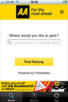 AA Parking app screenshot