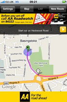AA Route Planner app screenshot