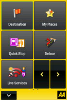 AA Sat Nav app screenshot