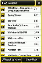 AA Sat Nav app screenshot