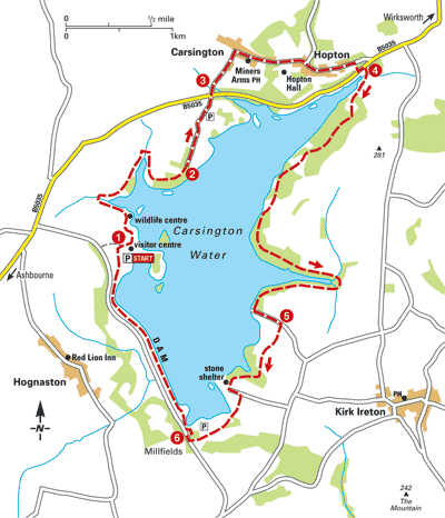 Around Carsington Water Bike Rides The AA Peak Cycle Map32 