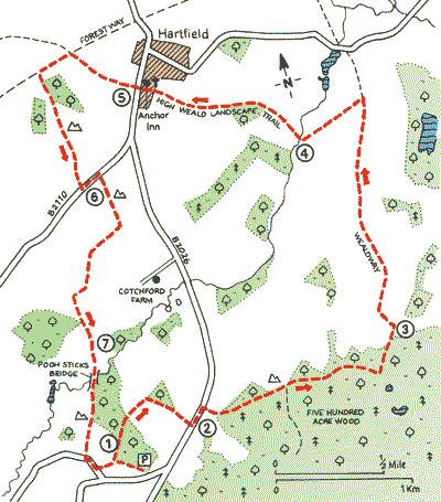 Ashdown Forest Map Car Park Ashdown Forest Map Car Park