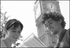 Tourist couple in London