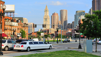 A bustling street view of the city