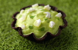 Fine Cream Tart of Sweet Peas & Moroccan Mint, Coc