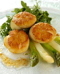 Scallops with soy vinaigrette