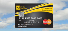 Travel currency card