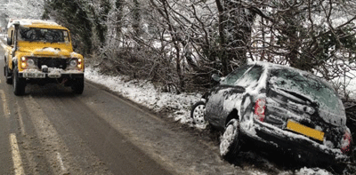 Latest snow - roadside rescue