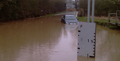 sinking car