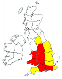 Increasing risk of disruptive snow