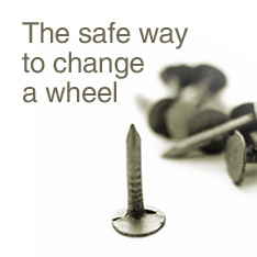 The safe way to change a wheel