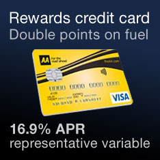 Rewards credit card. Double points on fuel. 16.9% APR representative variable