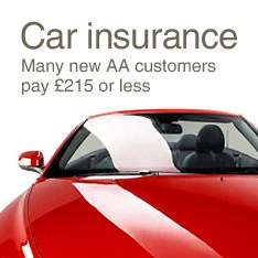 Car insurance. Many new AA customers pay &pound;215 or less