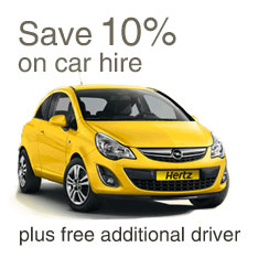 Save 10% on car hire
