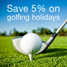 Save 5% on golfing holidays
