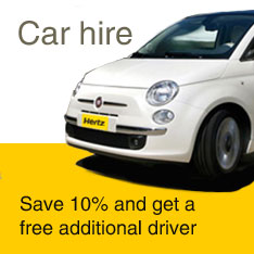 Save 10% on car hire