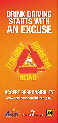 AA and Pernod Christmas drink drive campaign