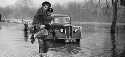 Even drivers with local knowledge can be caught out during heavy downpours