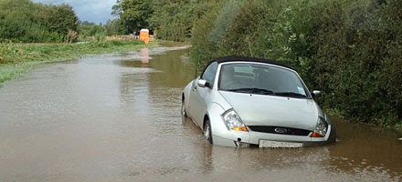 Move your car to higher ground if you can