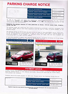 Parking charge notice