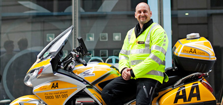 The AA has 50 patrols on motorbikes in six major cities who use their bikes in all but the worst conditions