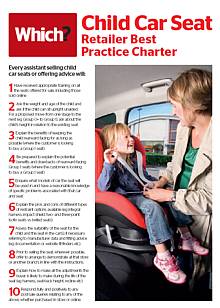 Which? Child car seat retailers best practice charter