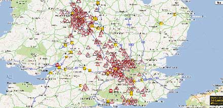 Snow moving across the country on friday caused widespread disruption to traffic 