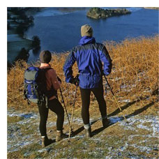 Walkers in countryside