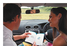 An instructor teaching a pupil