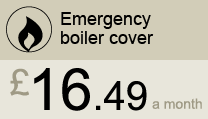 Emergency boiler cover &pound;16.49 a month