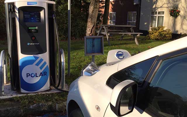 Fast charging an electric vehicle in Stafford
